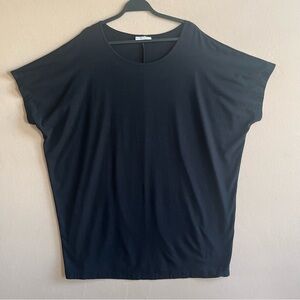 Bryn Walker‎ Women’s Bamboo Lagom Oversized Relaxed Tunic Black Coastal Small